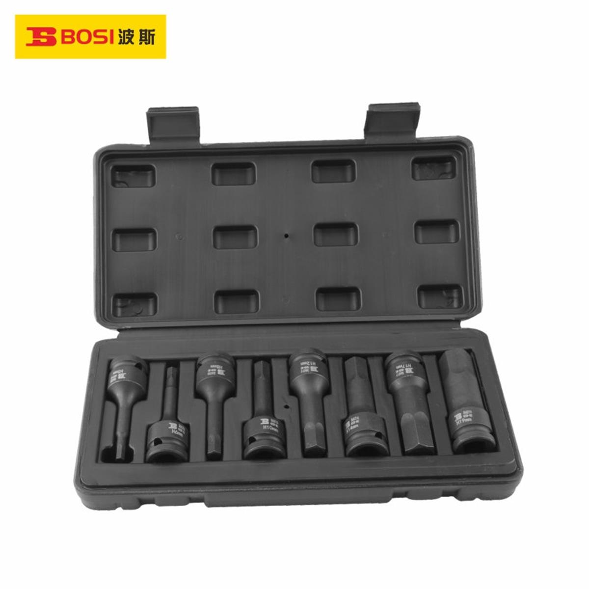 Bosi 6-Point Socket Set Bits 1/2'' 8 Piece