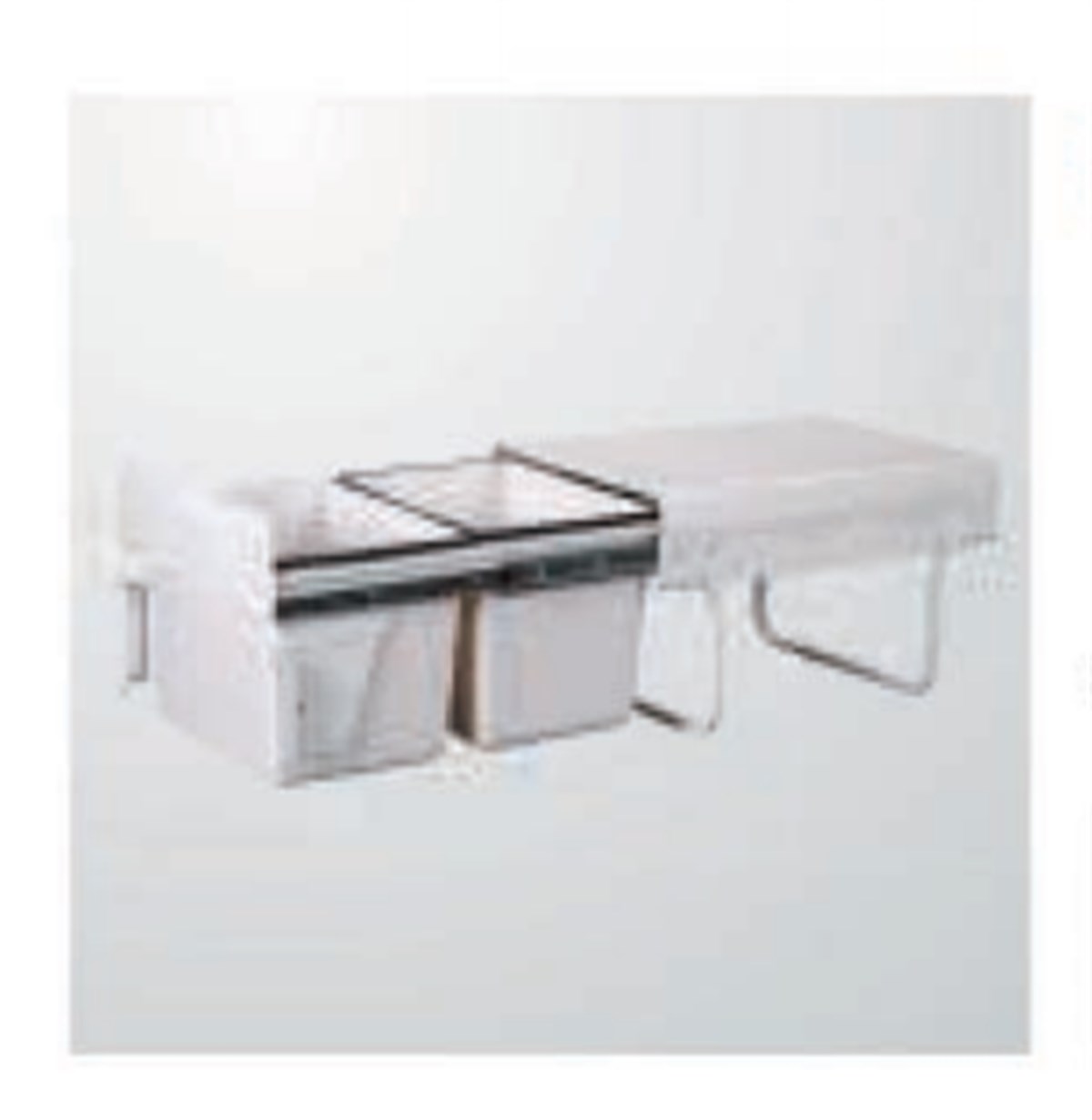 Garbage Bucket Rail Cabinet Grey 40 Liters 34Cmx49CmX43Cm