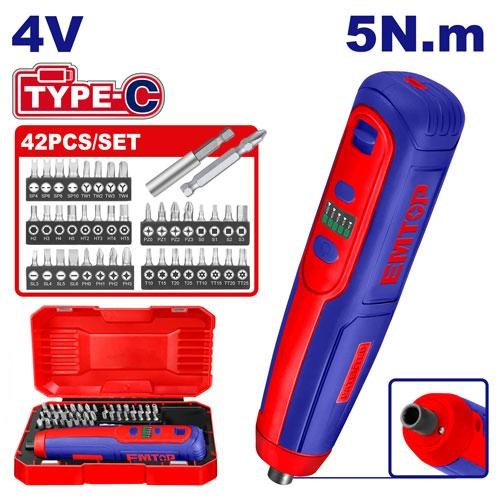 5NM 4V with Emtop Cordless Screwing USB Charger