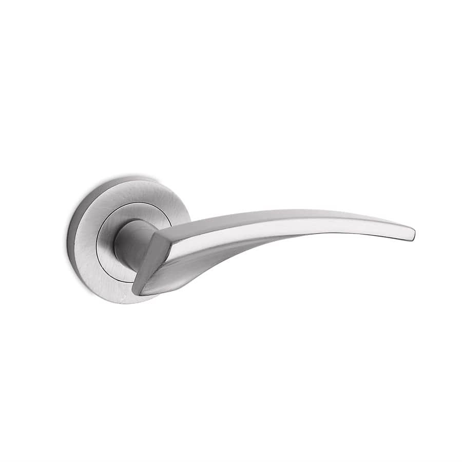 Door Handle Lavender Square Badged Matte Black