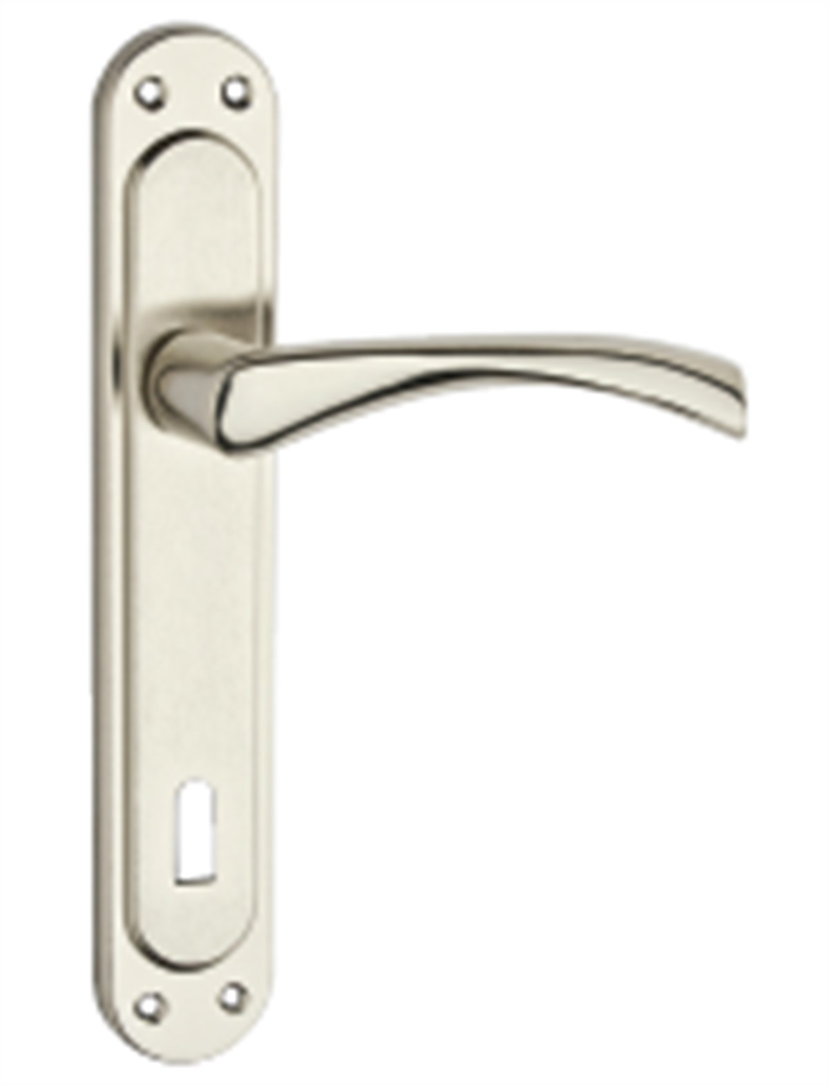 Door Handle Aleminium Nickel Dolphin