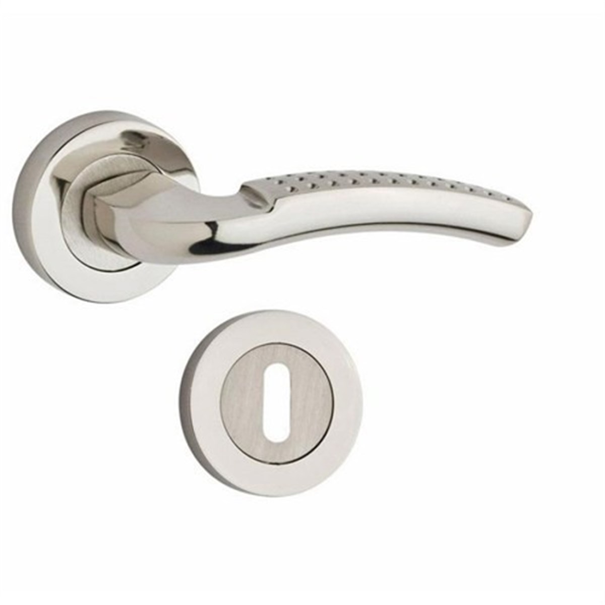 Door Handle Aleminium Badge Nickel Narine