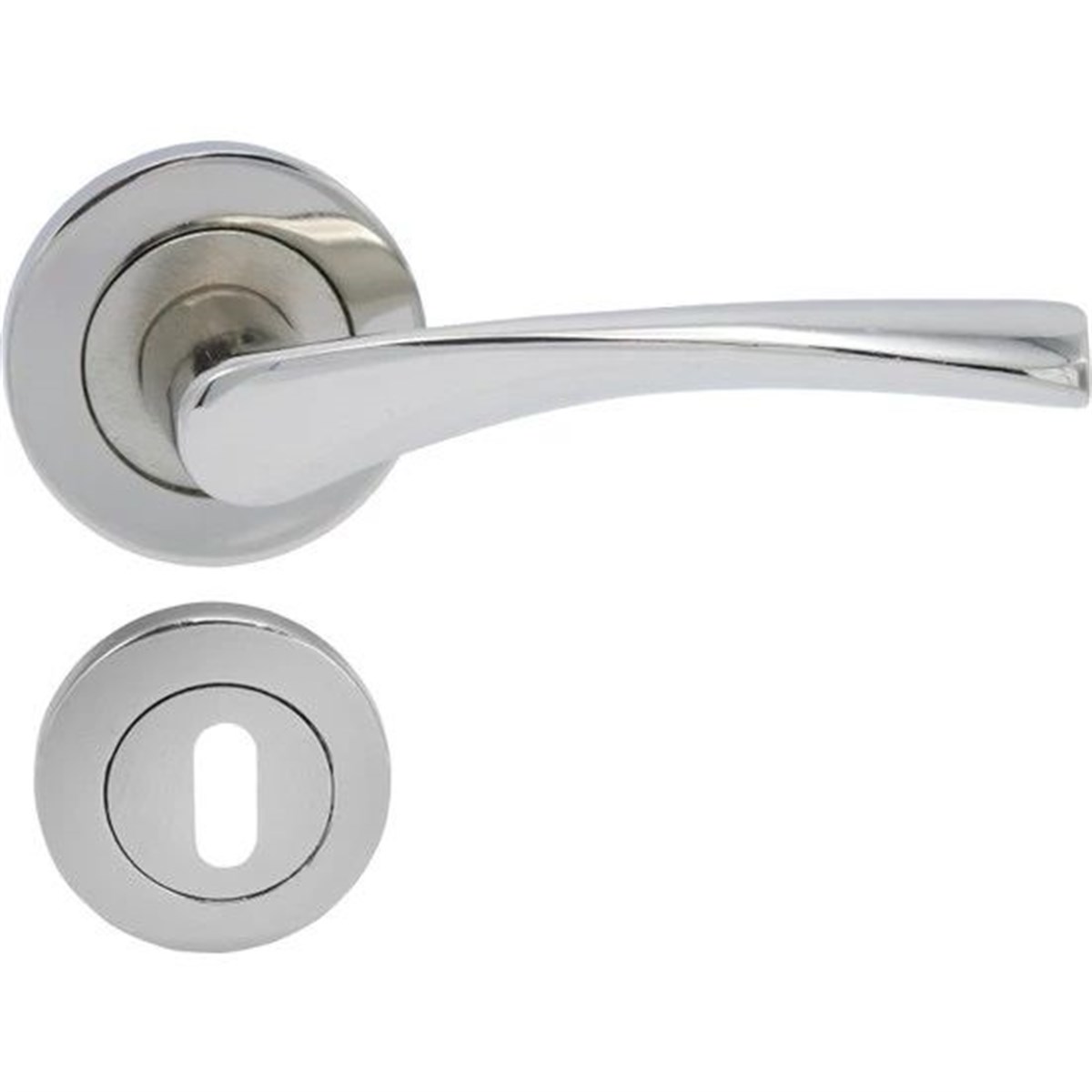 Door Handle Aleminium Badge Nickel Palm