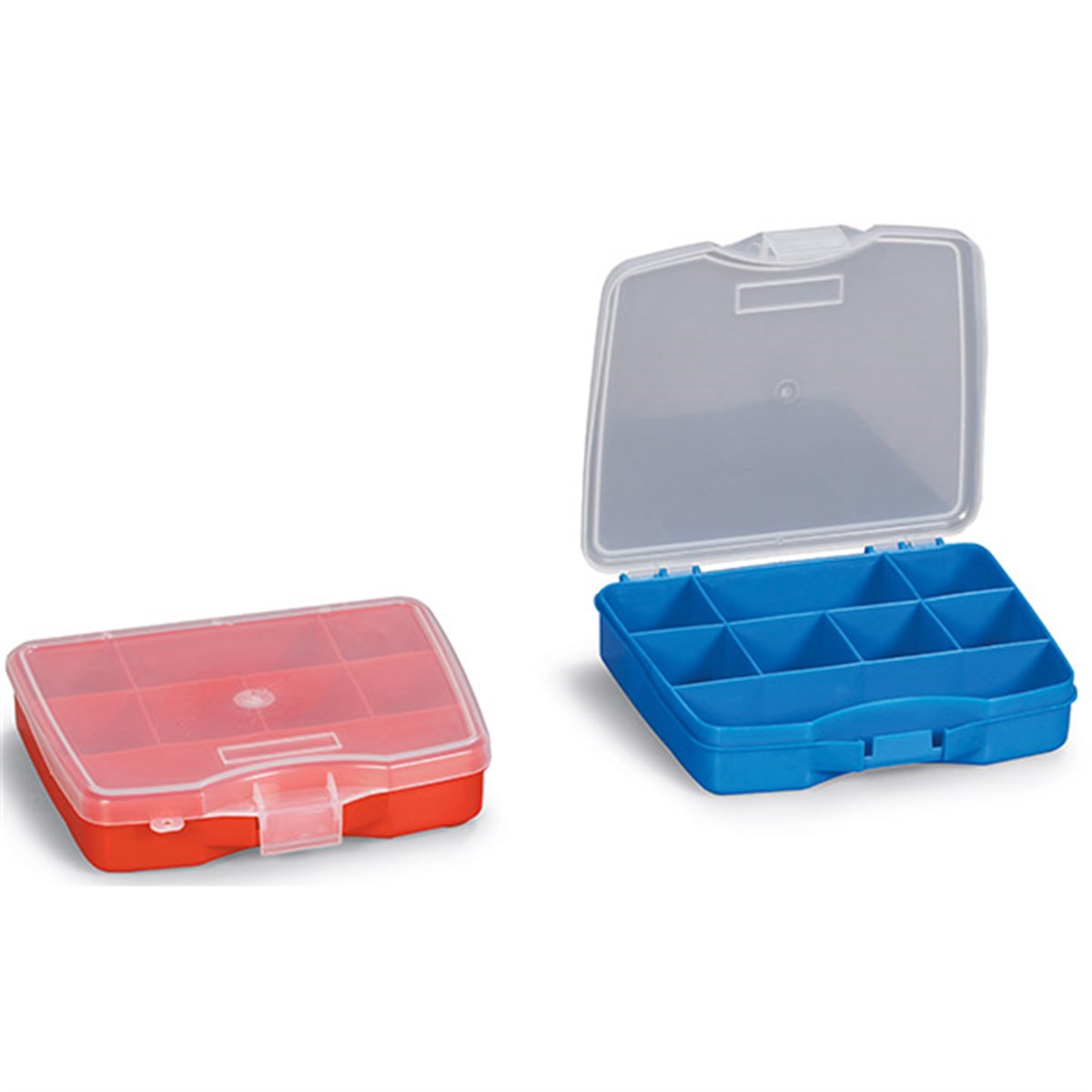 Plastic Bolt Box With Lid 1/8 Red