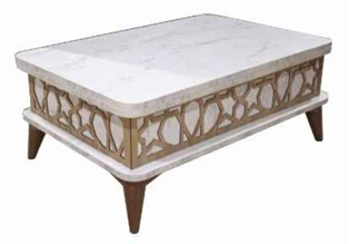 Serrated Coffee Table Marble