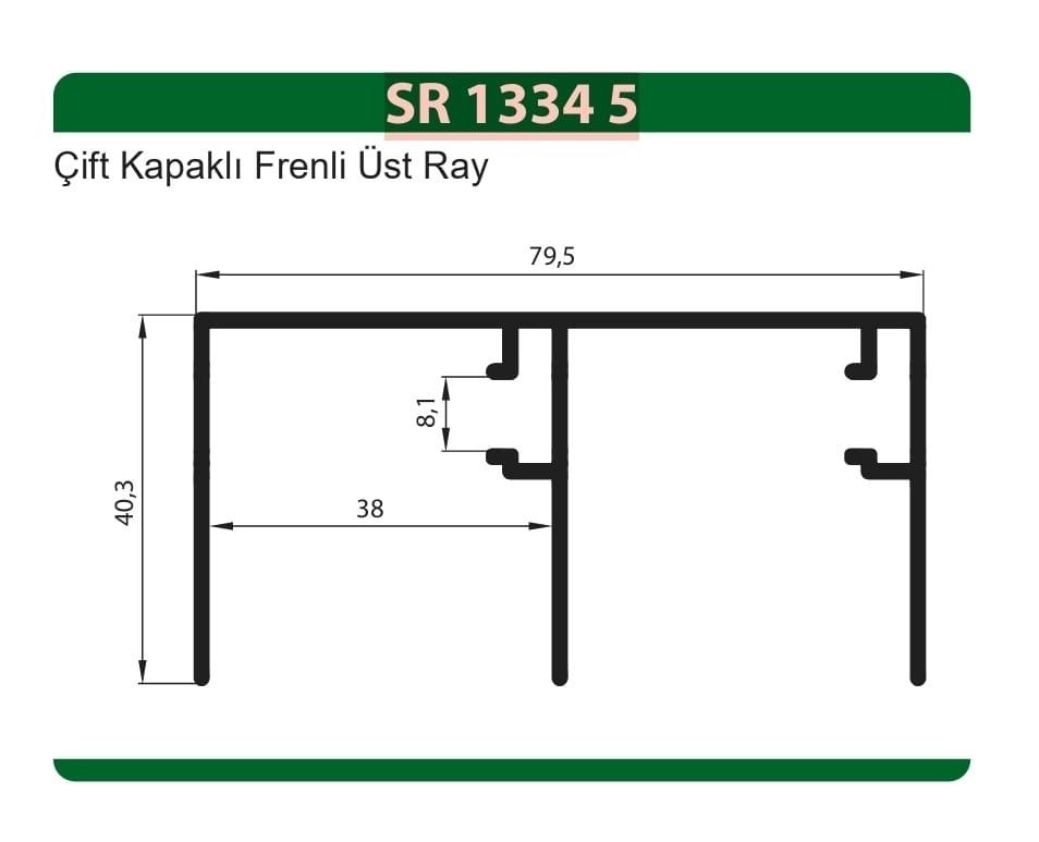 Superior Cabinet Top Rail 5 Meter Chrome