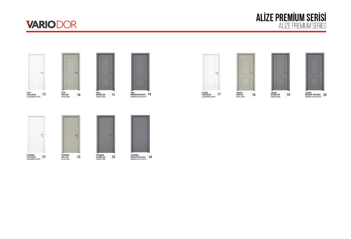 Variodor Ready Door Alize Premium Series (Canat/Kasa/Pervaz/Kilit Included)