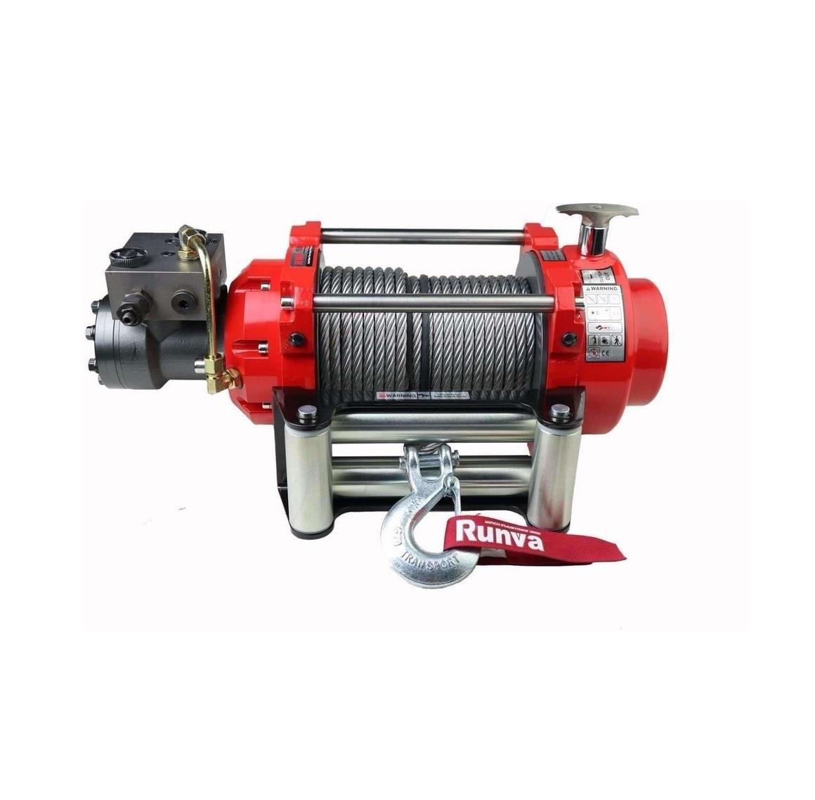 Crane Hydraulic 12V Steel Rope And 15000LB/6804KG With Hook