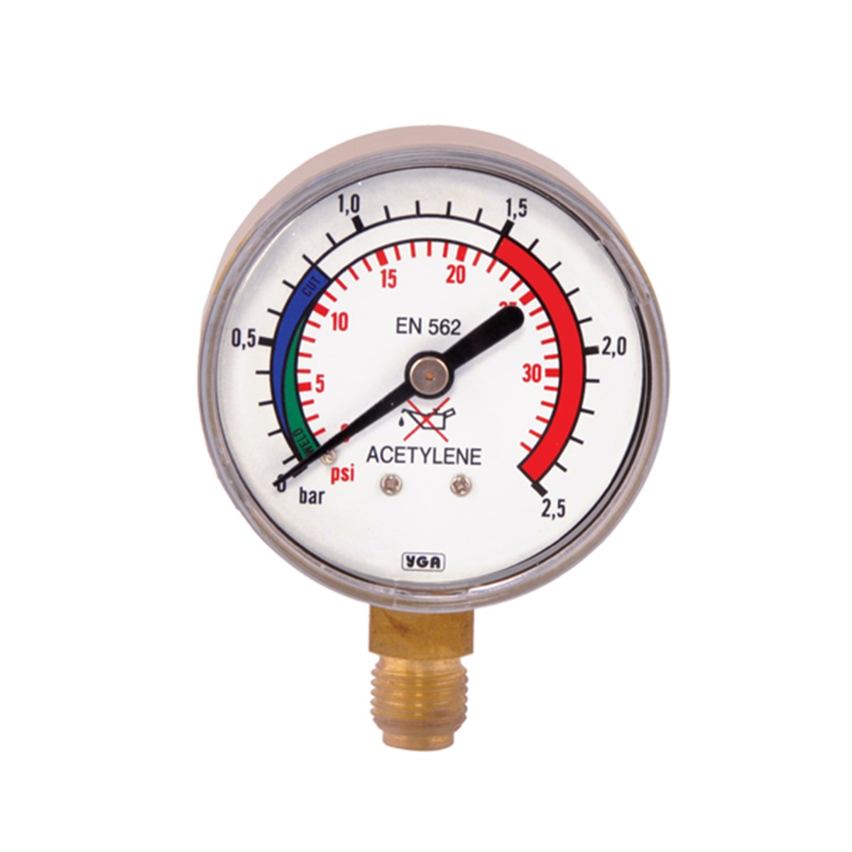 Star Gas Pressure Gauge 0-2.5 Acetyle Released