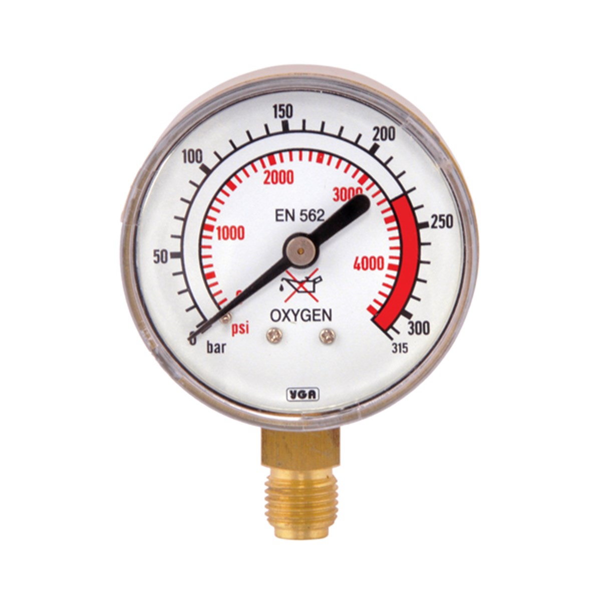 Star Gas Pressure Indicator 0-315 Oxygen Input
