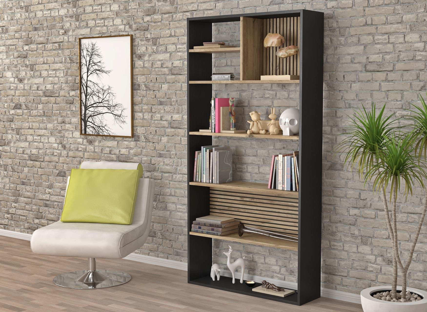 Zebra Book Atlantik Pine/Black 90CMx180CMx25CM