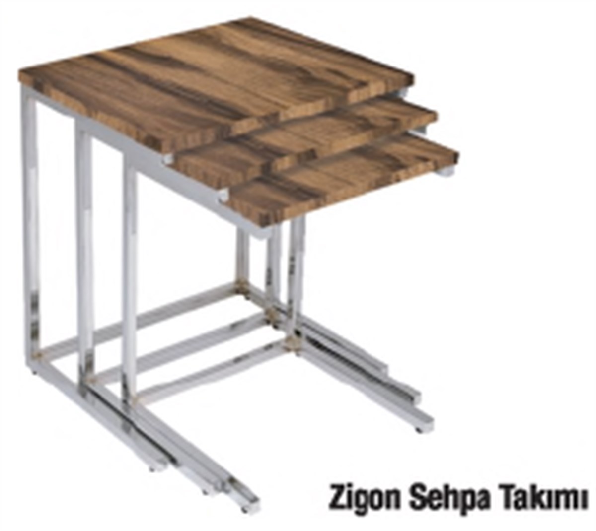 Zigon Table Set 3 Chrome