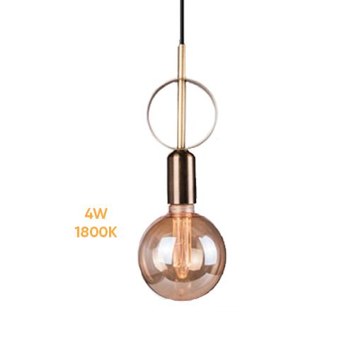 Pendant light Metal Circle Amber 4W 1.8K SM638A F1: