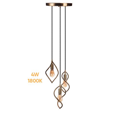 Pendant light 3-PIECE Amber 4W 1.8K SM748A C1: / D3: