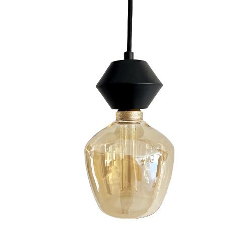 Pendant light Amber HEXagon Black 4W 1.8K SM946A F1: