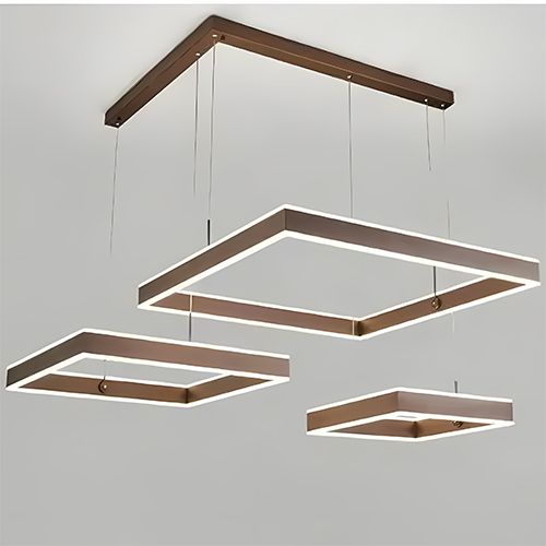 Pendant light 3 Wooden Square LED 6K HY-P010 F3: