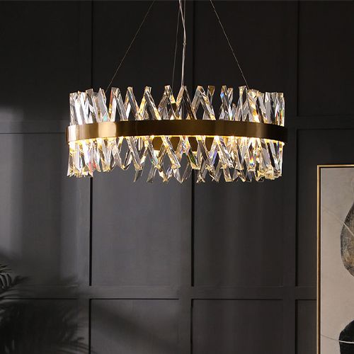 Pendant light Crystal Gold Zigzag E14 HY-P013 E3: