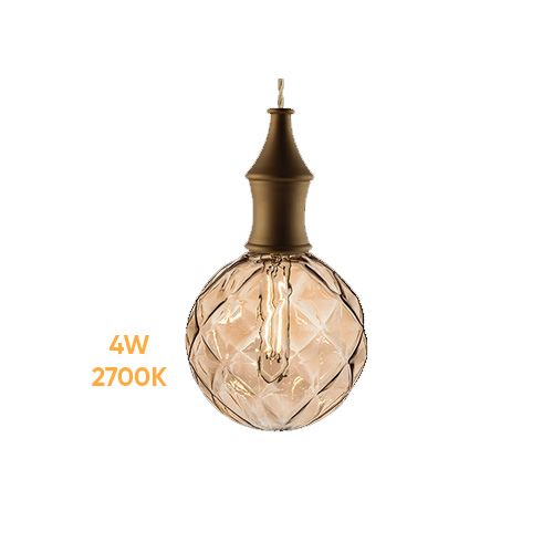 Pendant light 4W 2.7K Amber Glass SM332A F1: