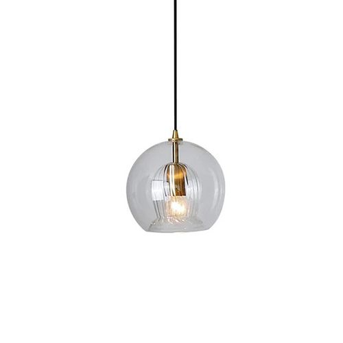 Pendant light Transparent Glass With Stripes Interior E27 P-BL072-25 F2:H1
