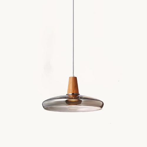 Pendant light Single Gray Glass Print E27 P-BL062C D1:
