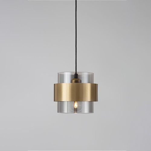 Pendant Light With Gold Belt Gray Glass E27 P-BL034 :H1