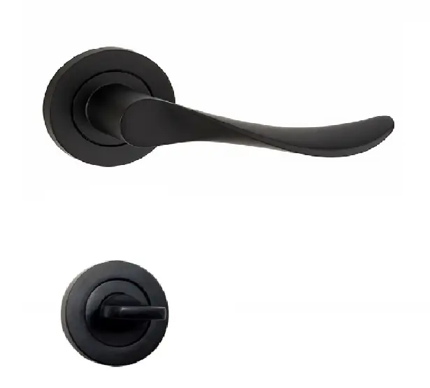 Novella Matte Black WC with Door Handle Badge