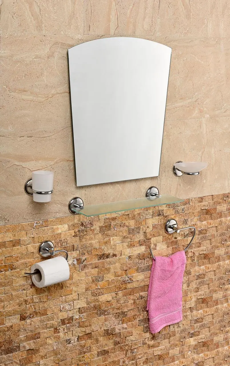 Bathroom Accessory Set Chrome Eco