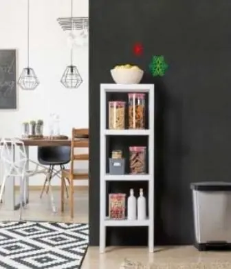 Shelf Multi-Purpose Plastic White 100x38x30cm