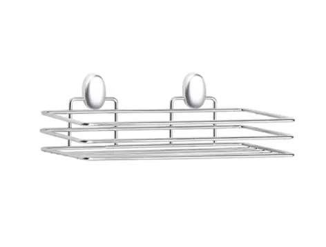 Bathroom Shelf with Dowel Single Layer 13x30 cm Chrome