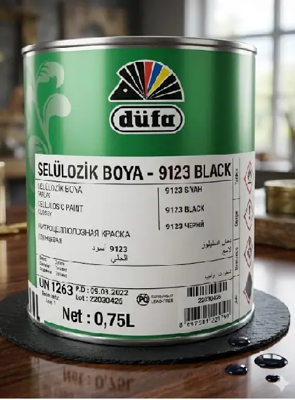 DÜFA Cellulosic Matte Paint Black 0.75LT