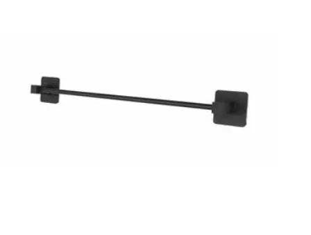 Long Towel Holder Adhesive Black Square