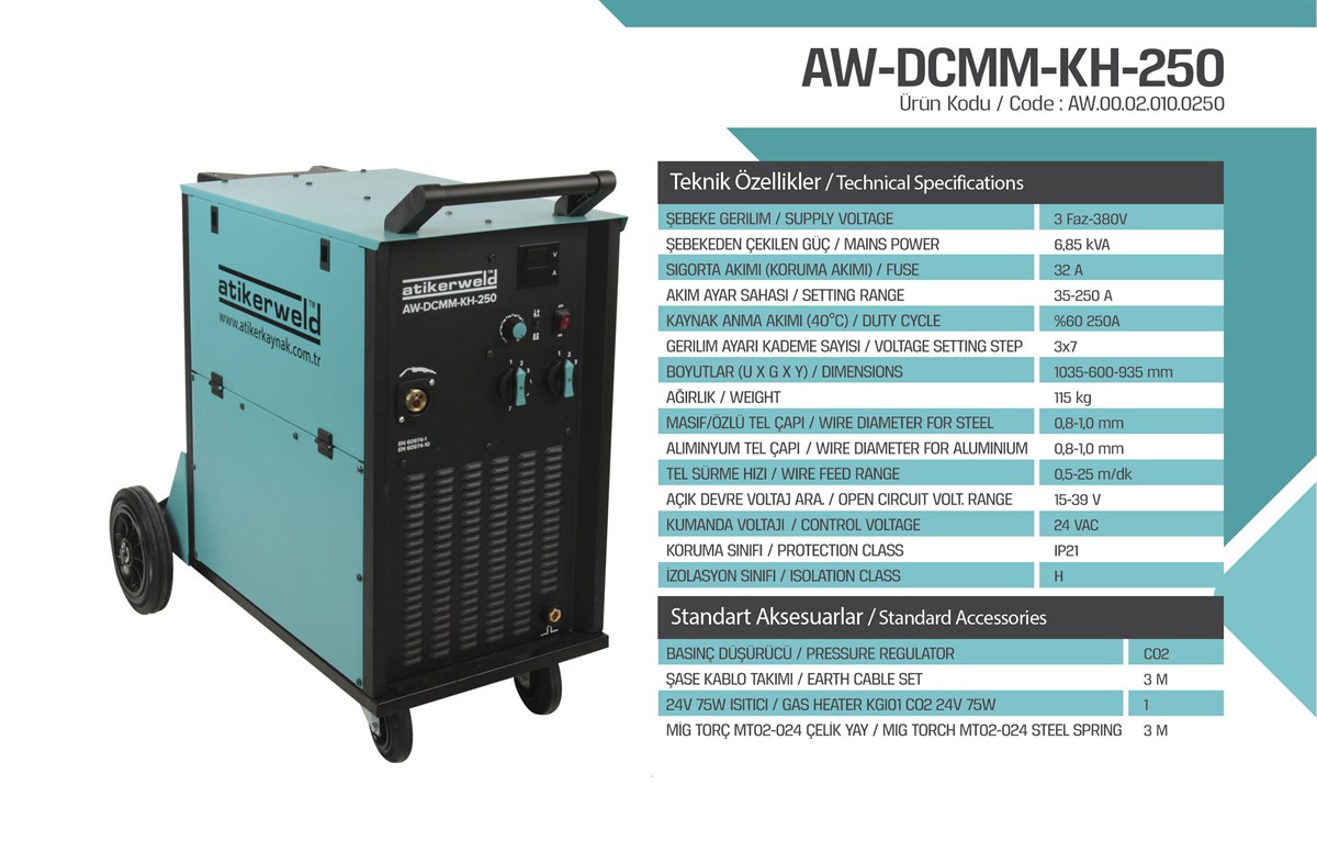 Atiker Submerged Welding Machine CBD MAG 250 AMP