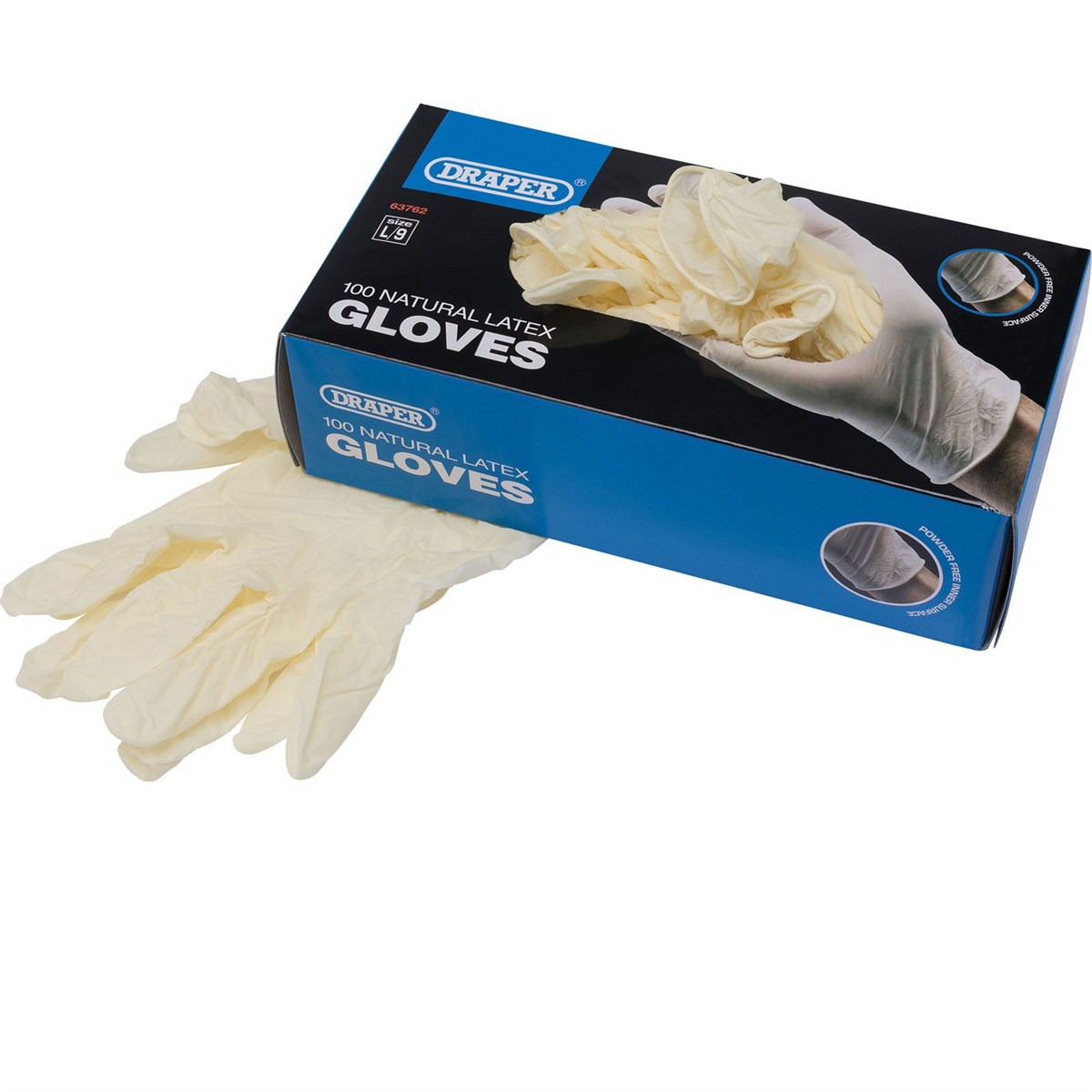 Draper Rubber Gloves (100Ad. /Pk)