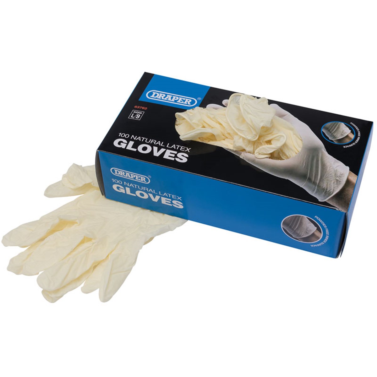 Draper Rubber Gloves (100Ad. /Pk)