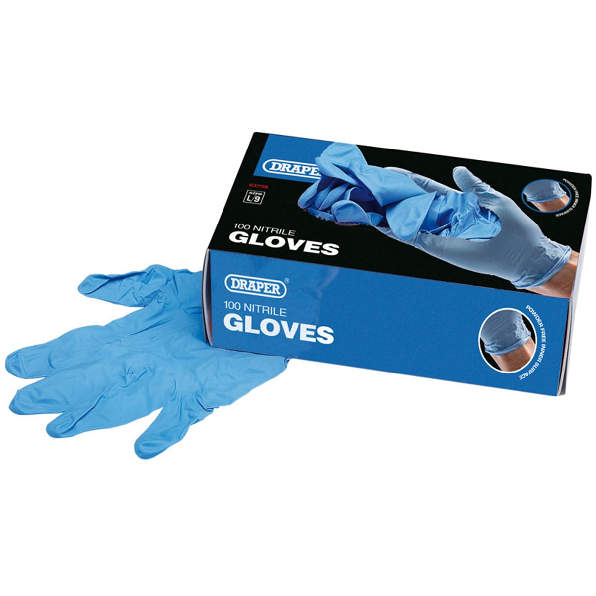Draper Rubber Gloves Durable (100Ad/Pk)