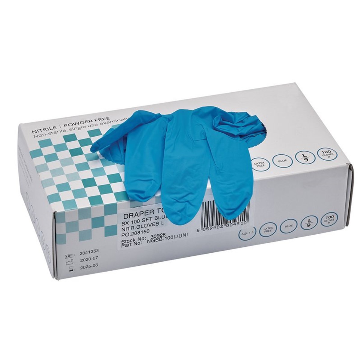 Draper Rubber Gloves Durable (100Ad/Pk)