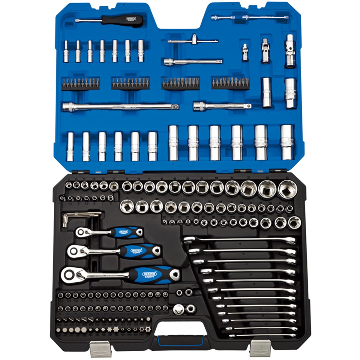 Draper Socket Set 6-Point 12Nokta 214 Piece 1/4''- 3/ 8''- 1/ 2''
