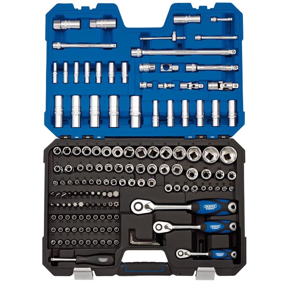 Draper Socket Set 6-Point 12Nokta 214 Piece 1/4''- 3/ 8''- 1/ 2''