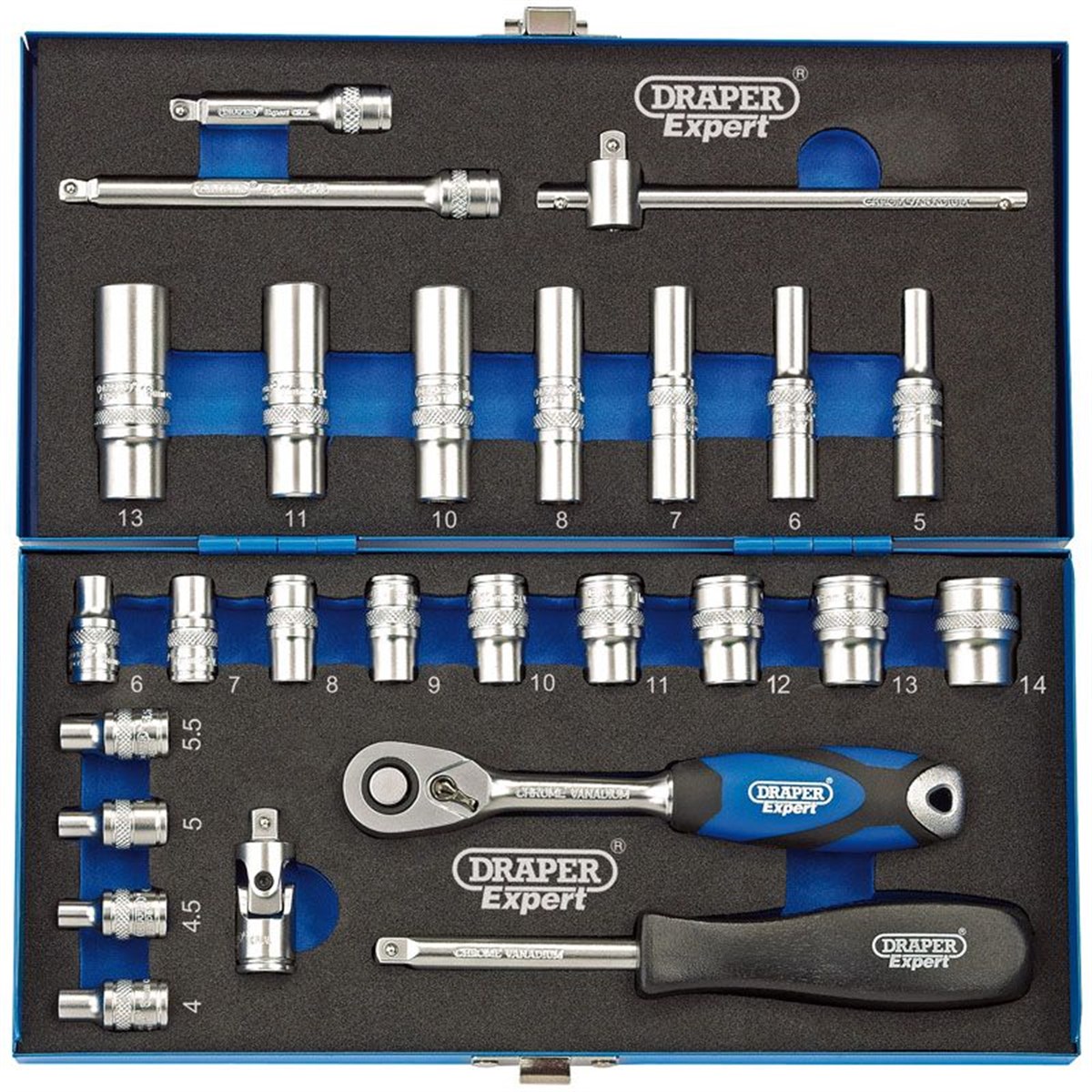 Draper Socket Set 6-Point 26 Piece 1/ 4