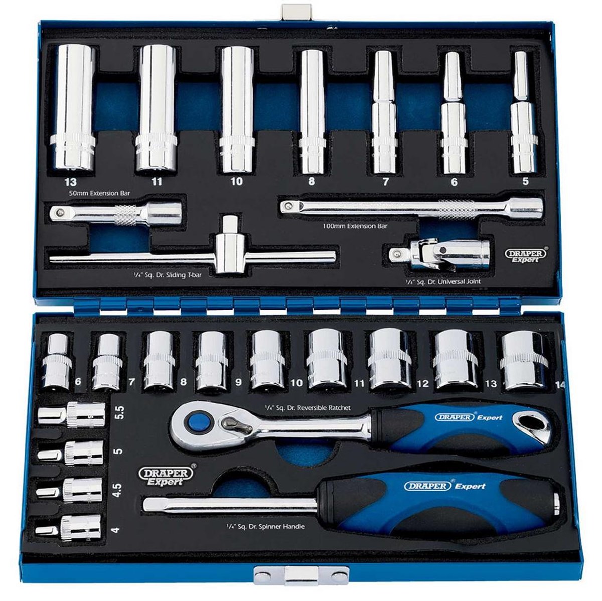 Draper Socket Set 6-Point 26 Piece 1/4