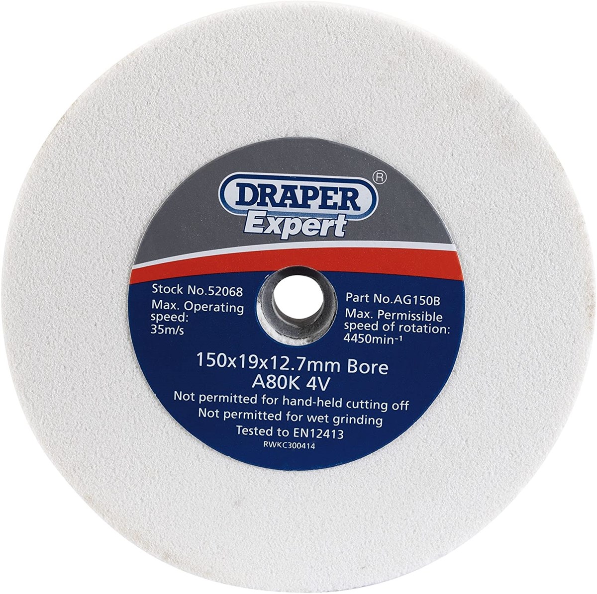 Draper Grinder Machine Spare Stone White 150X19MM