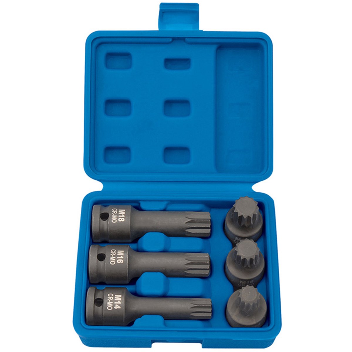 Draper XZN Socket Bit Set Black 6 Piece 1/2
