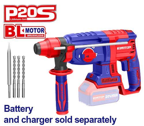 Emtop Cordless Drill Breaker/Delici 20V SDS-MAX 26MM(Only Tool)