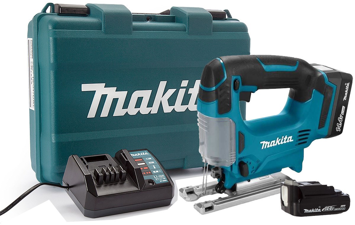 Makita Jigsaw Cordless 14.4V Lithium (2Battery+Chargerer+Canta)