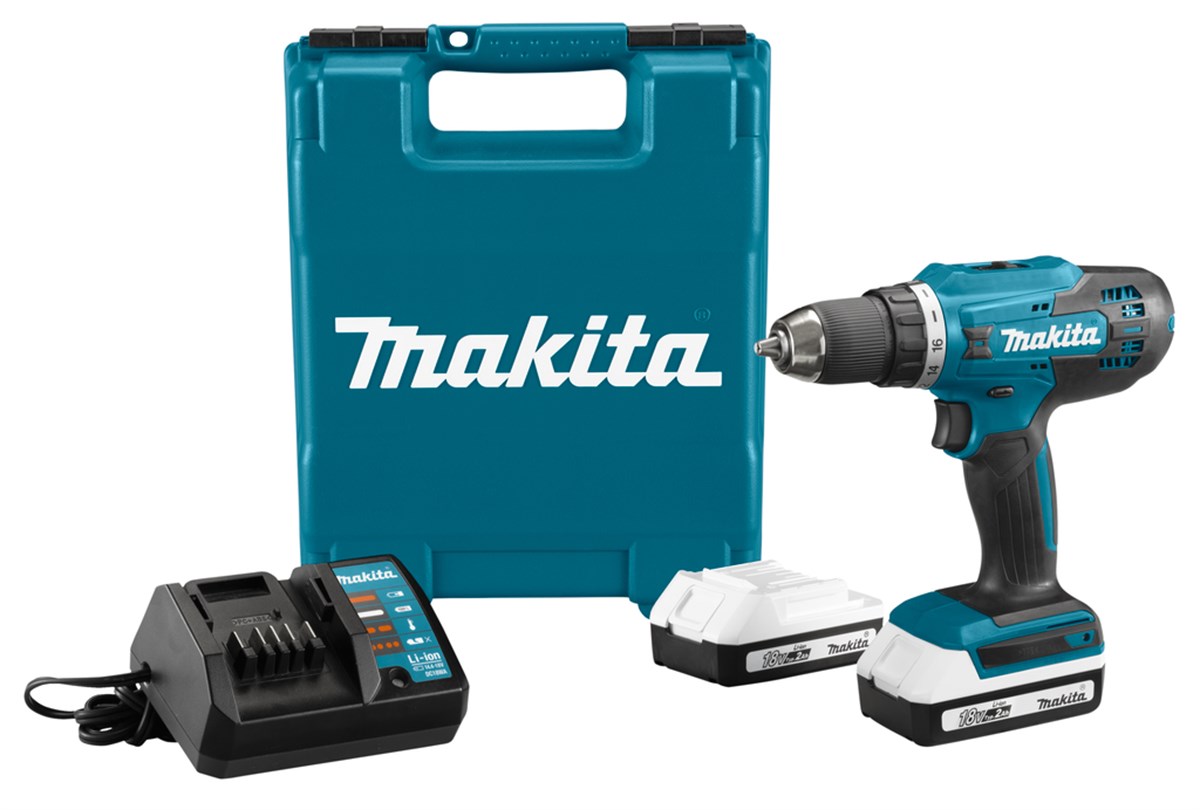 Makita Drill Cordless 18V 2Ah Lithium (2 Battery+Chargerer+Canta)