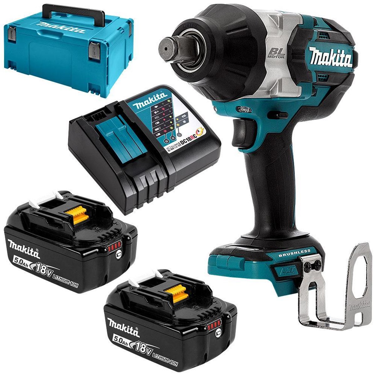 Makita Drill Cordless Nut Crimping Brushless 18V Lithium (2X5AH+Chargerer+Canta)