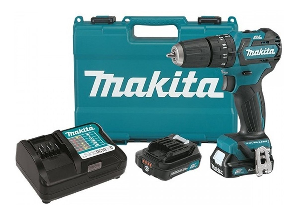 Makita Drill Impact Cordless Lithium 12V (2Battery+Chargerer+Canta)
