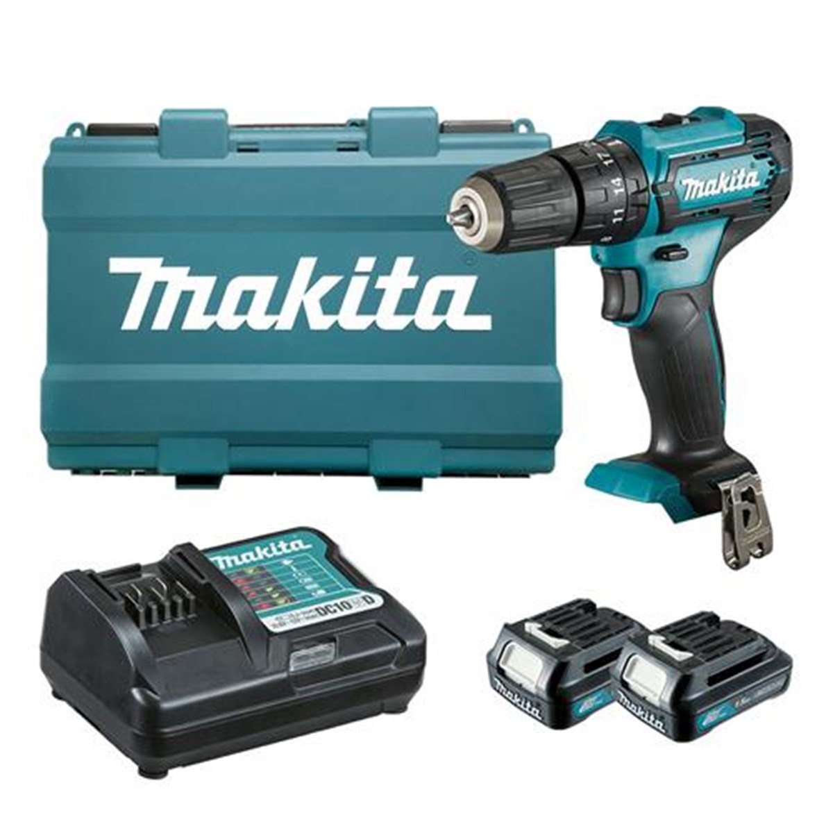 Makita Drill Impact Cordless 10.8V Lithium (2Battery+Chargerer+Canta)