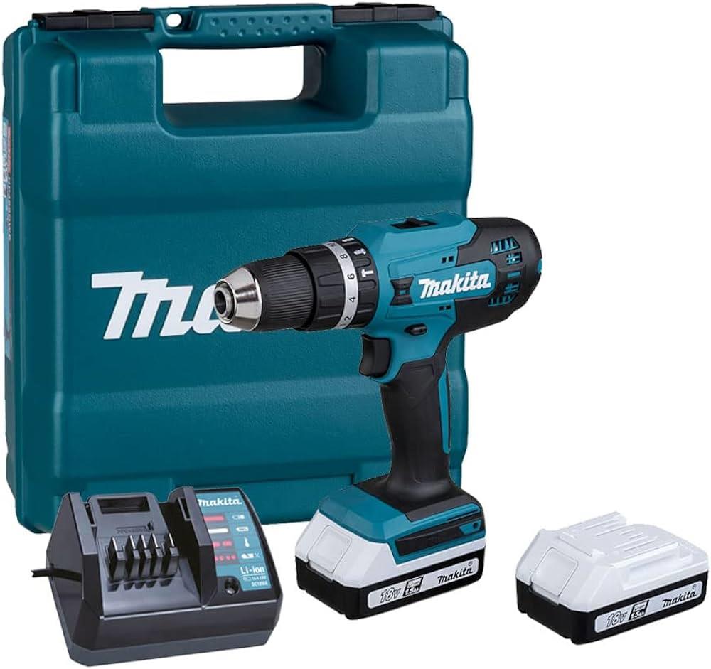 Makita Drill Impact Cordless 18V 1.5AH (2Battery+Chargerer+Canta)