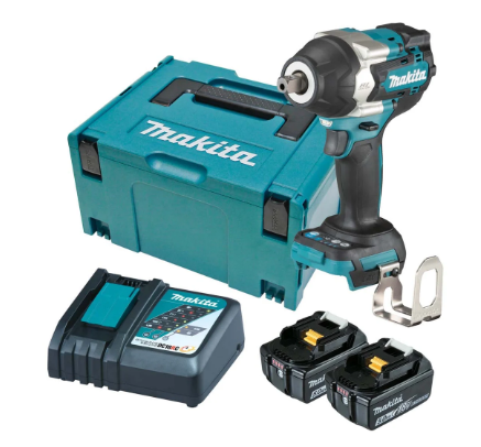 Makita Drill Nut Crimping Cordless 1/2'' 5Ah 18V (2Battery+Chargerer+Canta)
